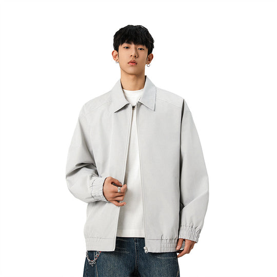 Herren Legere Übergangsjacke mit Reißverschluss und elastischem Saum Shop Nory