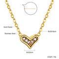Damen Halskette mit funkelndem Herzanhänger aus goldplattiertem Edelstahl Shop Nory
