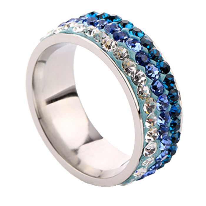 Damen Ring mit strahlendem Kristallbesatz Shop Nory
