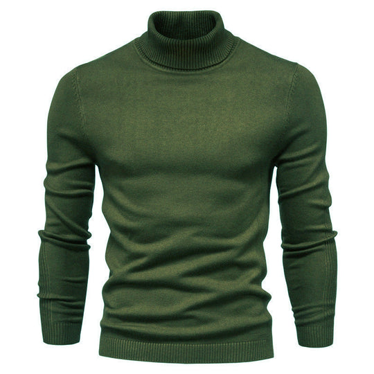 Herren modischer Rollkragenpullover aus feiner Merinowolle