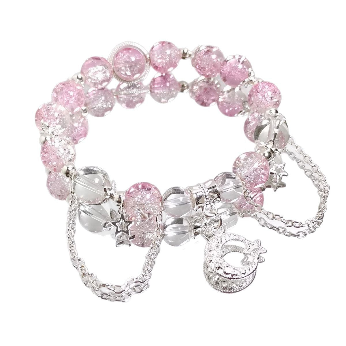 Damen Armband mit funkelnden Kristall-Elementen und charmanten Anhängern Shop Nory
