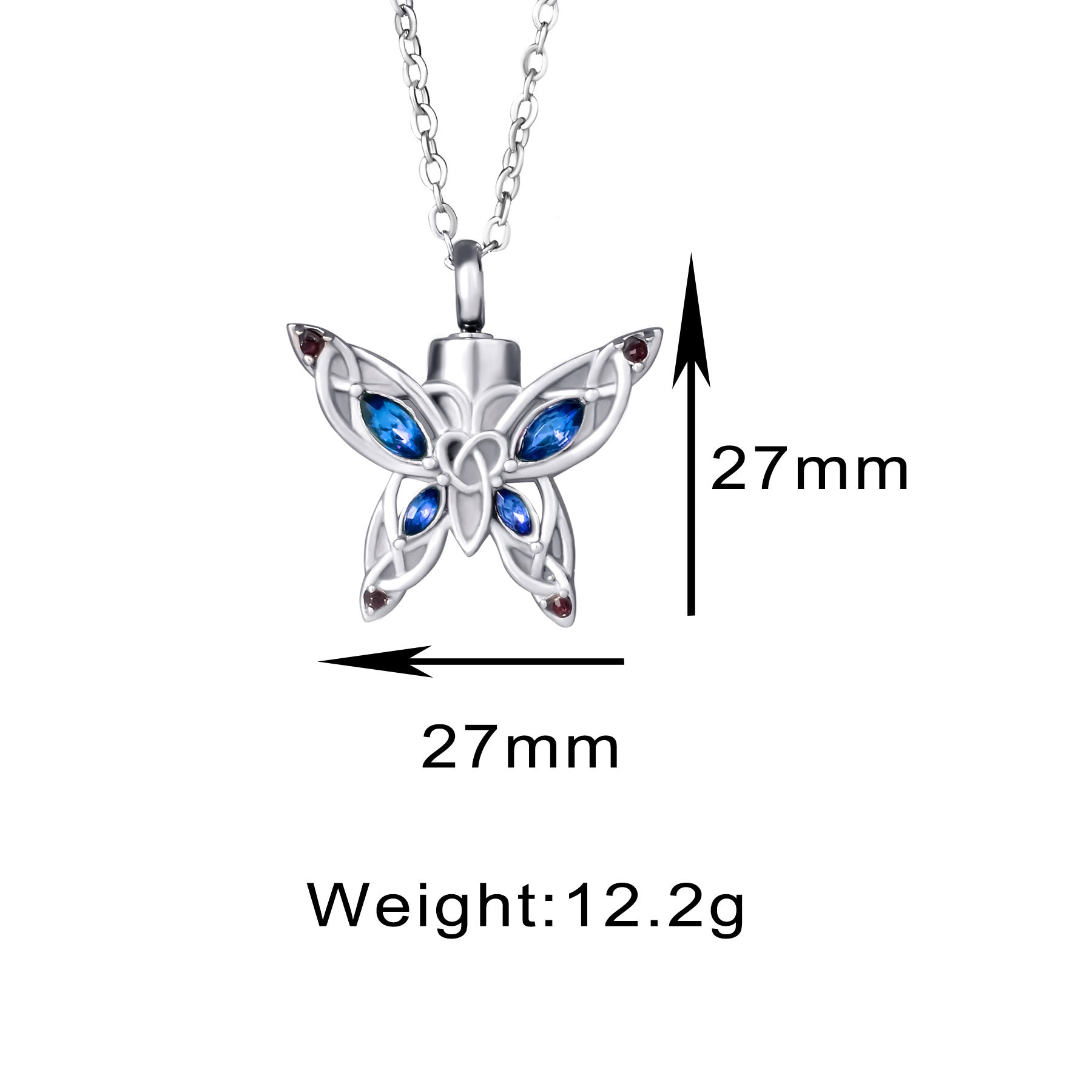 Damen eleganter Schmetterlingsanhänger mit funkelnden Kristallakzenten Shop Nory