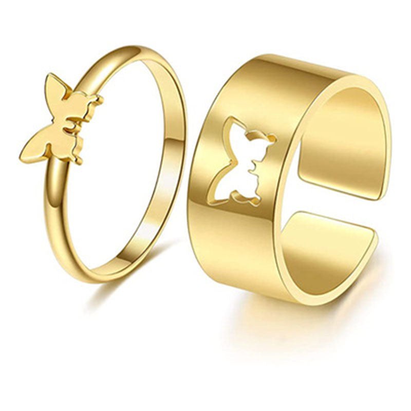 Damen Ring-Set mit zarte Schmetterlingsmotiven und elegantem Design Shop Nory