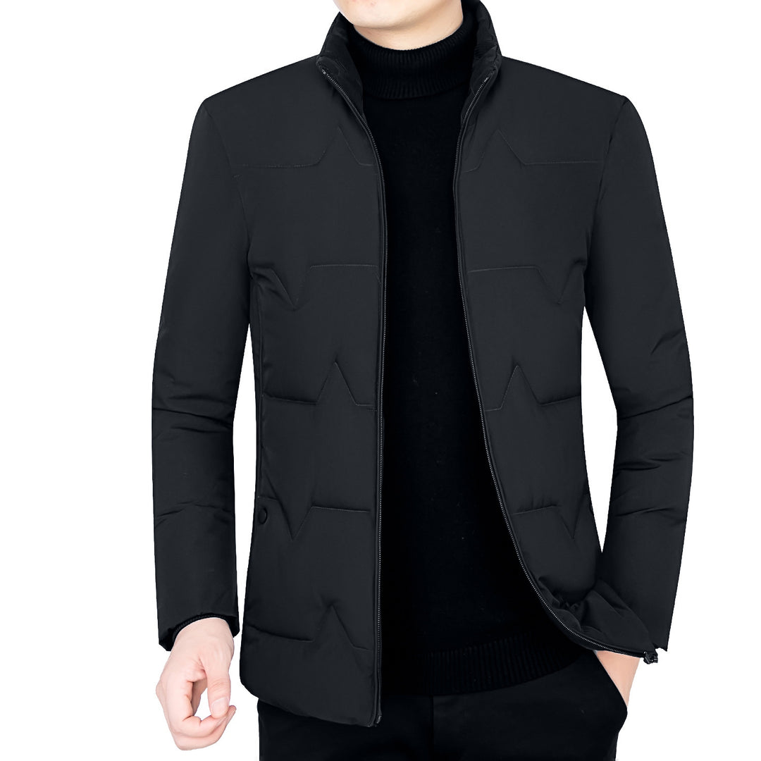 Herren Wattierte Stehkragenjacke mit wasserabweisender Oberfläche und Reißverschlusstaschen Shop Nory