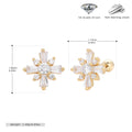 Damen Ohrstecker mit funkelndem Zirkon in Kreuzform aus hochwertigem 925 Sterling Silber Shop Nory