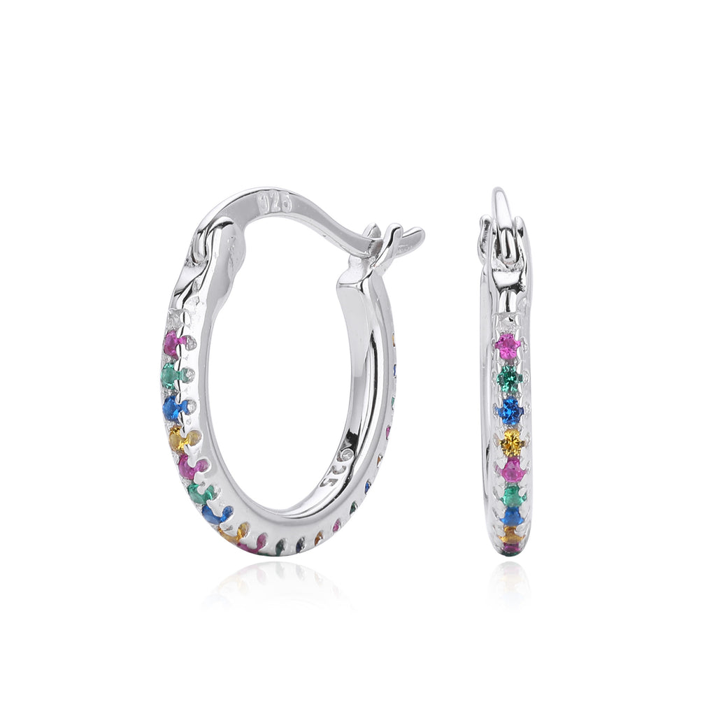 Damen Ohrstecker mit bunten Zirkonia Shop Nory