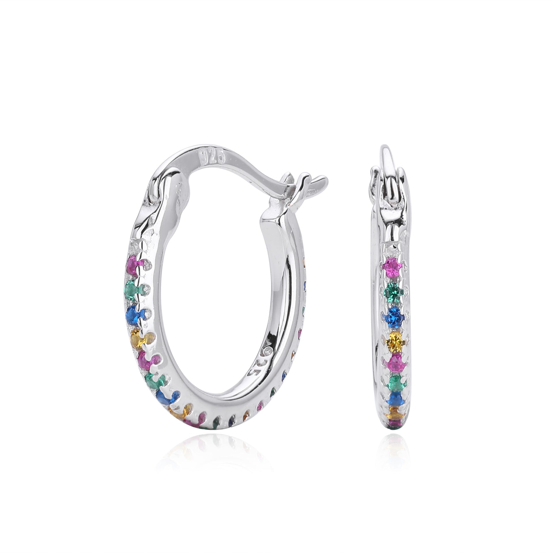 Damen Ohrstecker mit bunten Zirkonia Shop Nory
