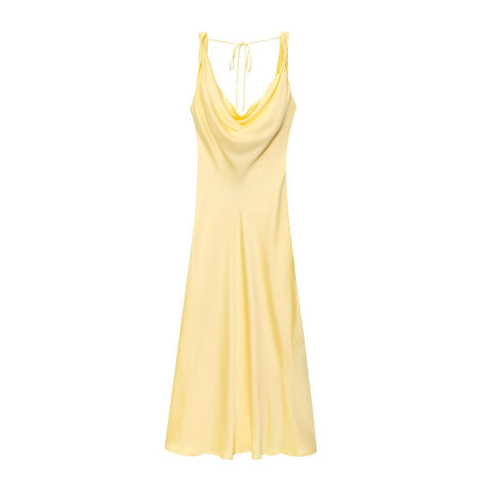 Lange Drapierte Kleid mit EingShopnoryautem Bh