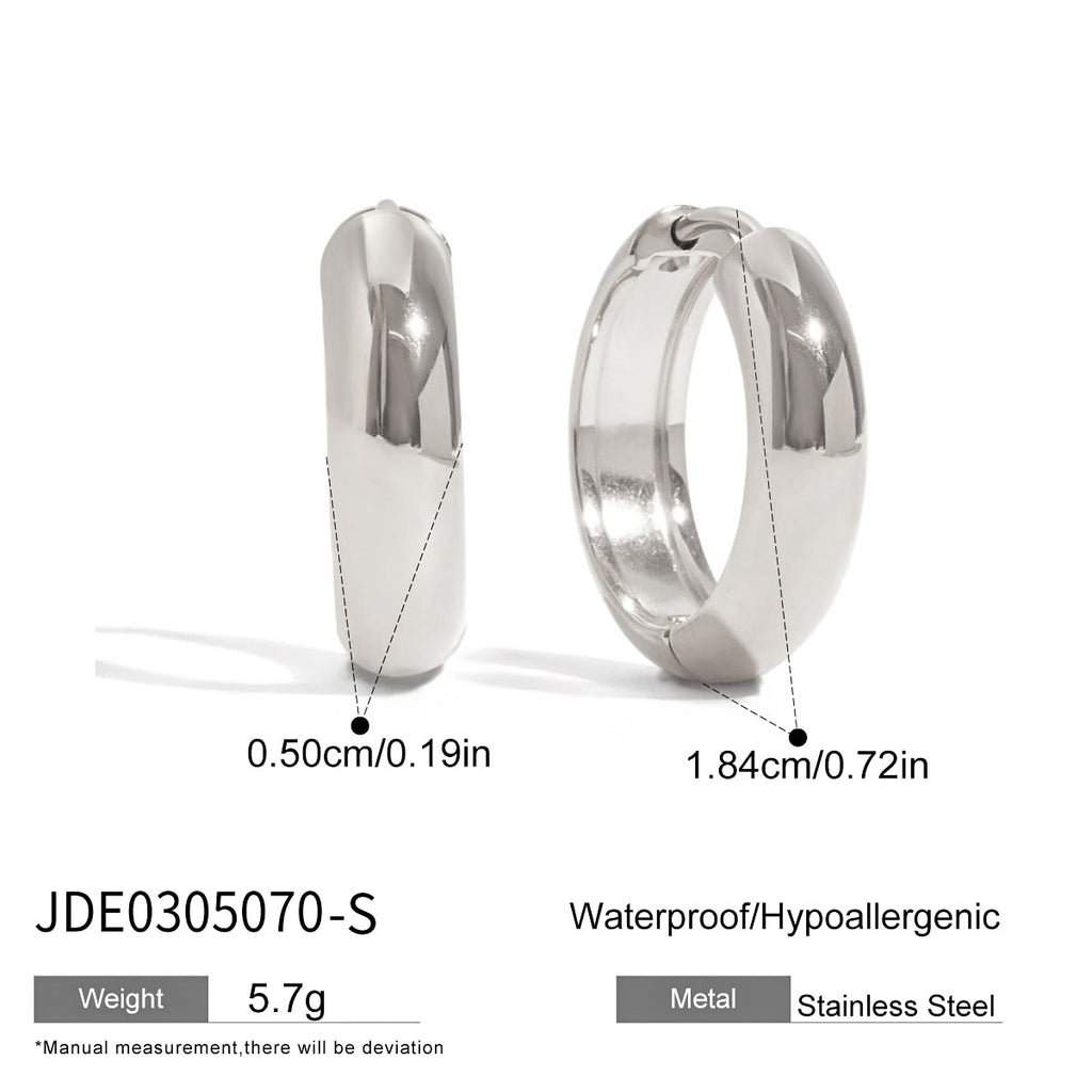 Damen Creolen aus rostem Edelstahl mit hypoallergener und wasserfester Beschichtung Shop Nory