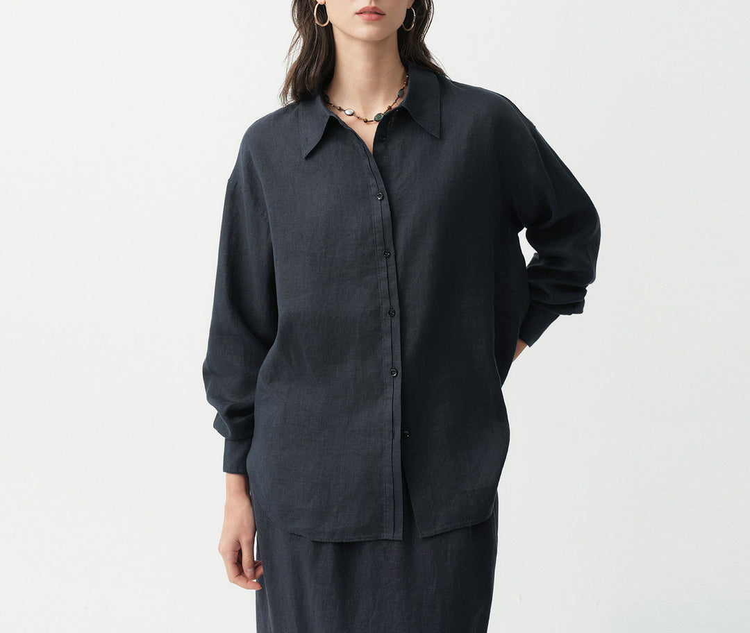 Damen Luftige Leinenbluse Shop Nory