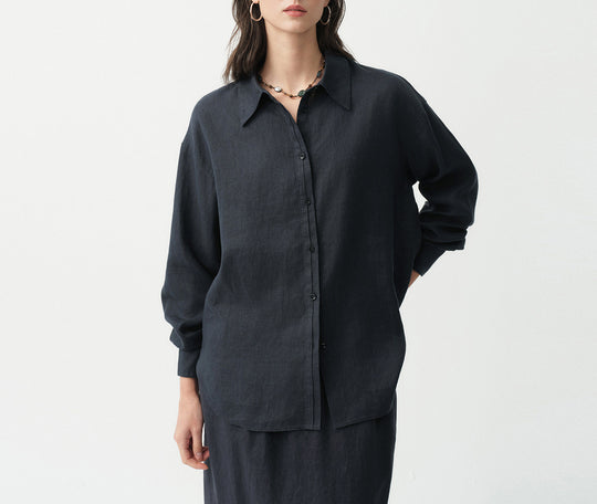 Damen Luftige Leinenbluse Shop Nory