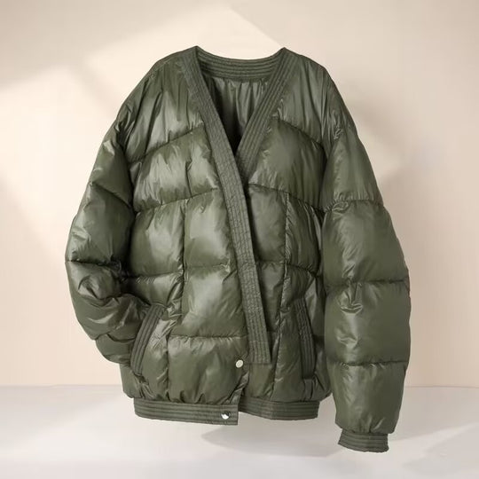 Damen Oversize Steppjacke mit Kimonoöffnung und gerippten Abschlüssen Shop Nory