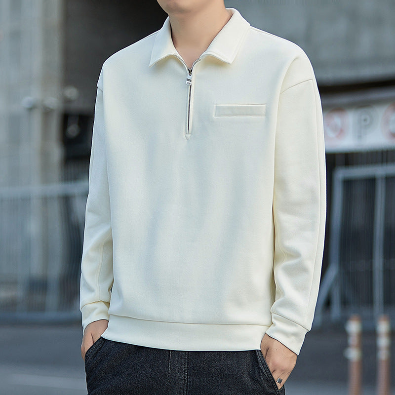 Herren Halbzip-Sweatshirt mit Polokragen und Brustleistentasche Shop Nory