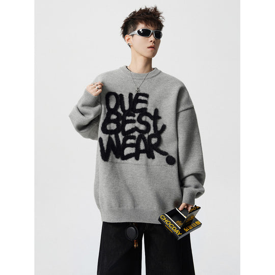 Damen Oversized Sweater mit grafischem Statement Shop Nory