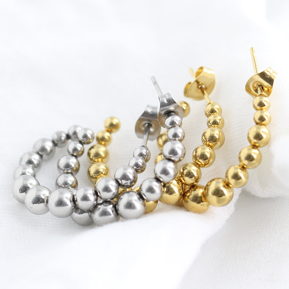 Damen Creolen mit elegantem Kugeldesign Shop Nory