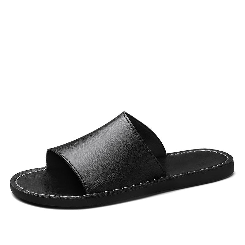 Herren Elegante und bequeme Leder-Sandalen mit verstellbarem Riemensystem