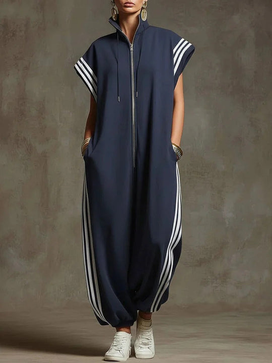 Damen Stylish Jumpsuit mit modernen Kontrasten Shopnory