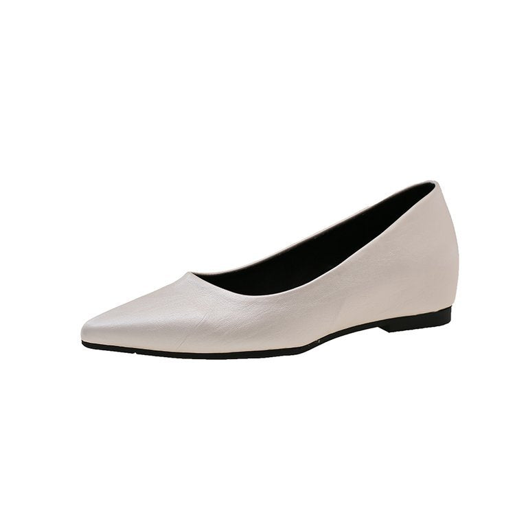 Damen modische spitze Ballerinas aus hochwertigem Leder