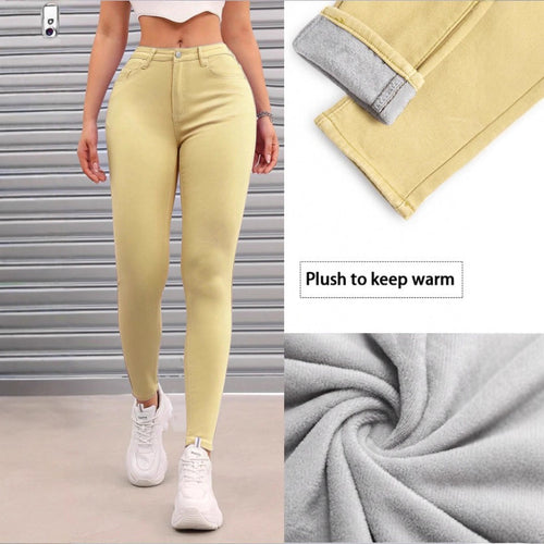 Damen Thermo-Skinny-Jeans mit Fleecefutter und hoher Taille Shop Nory