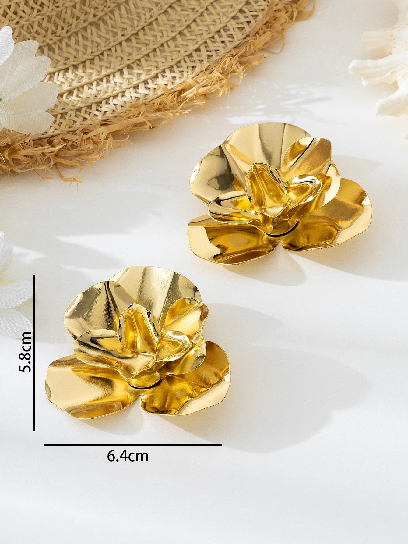 Damen Haarschmuck aus goldbeschichtetem Metall im floralen Design Shop Nory