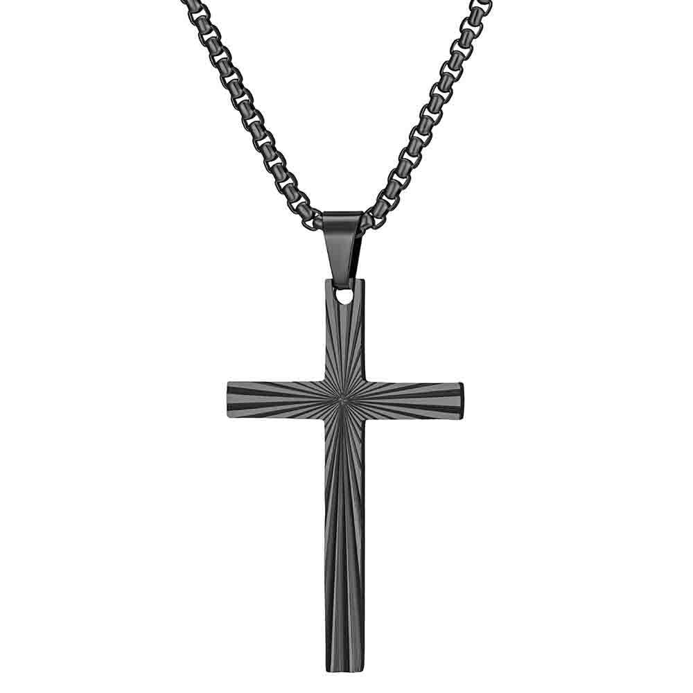 Damen Anhänger aus hochwertigem Edelstahl im modernen Kreuz-Design Shop Nory