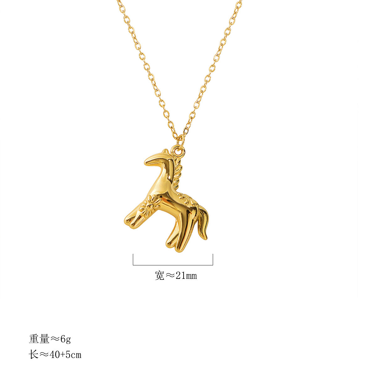 Damen Halskette mit elegantem Pferdeanhänger Shop Nory