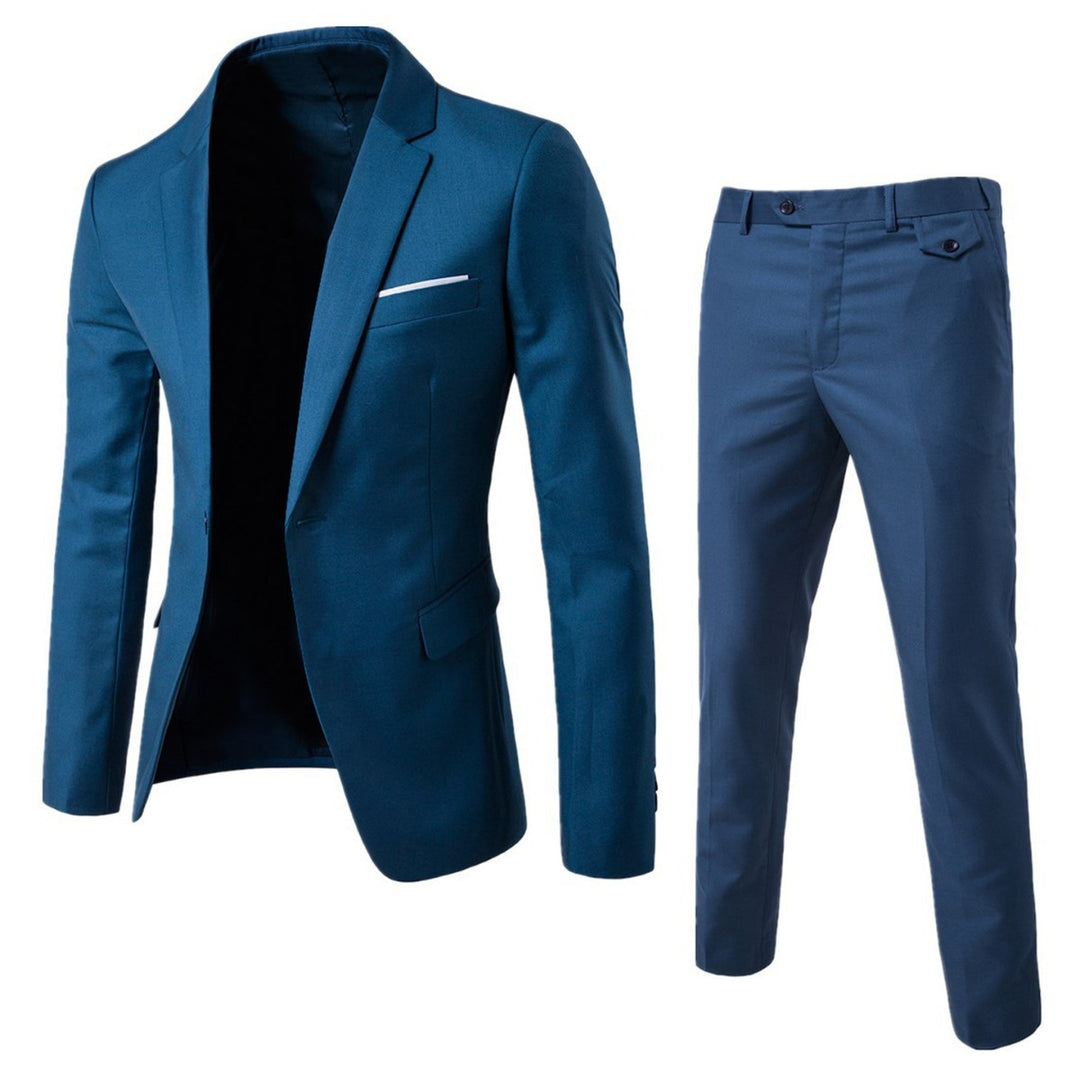 Herren Zweiteiliger Slim-Fit Anzugset mit tailliertem Sakko und schmaler Anzughose Shop Nory