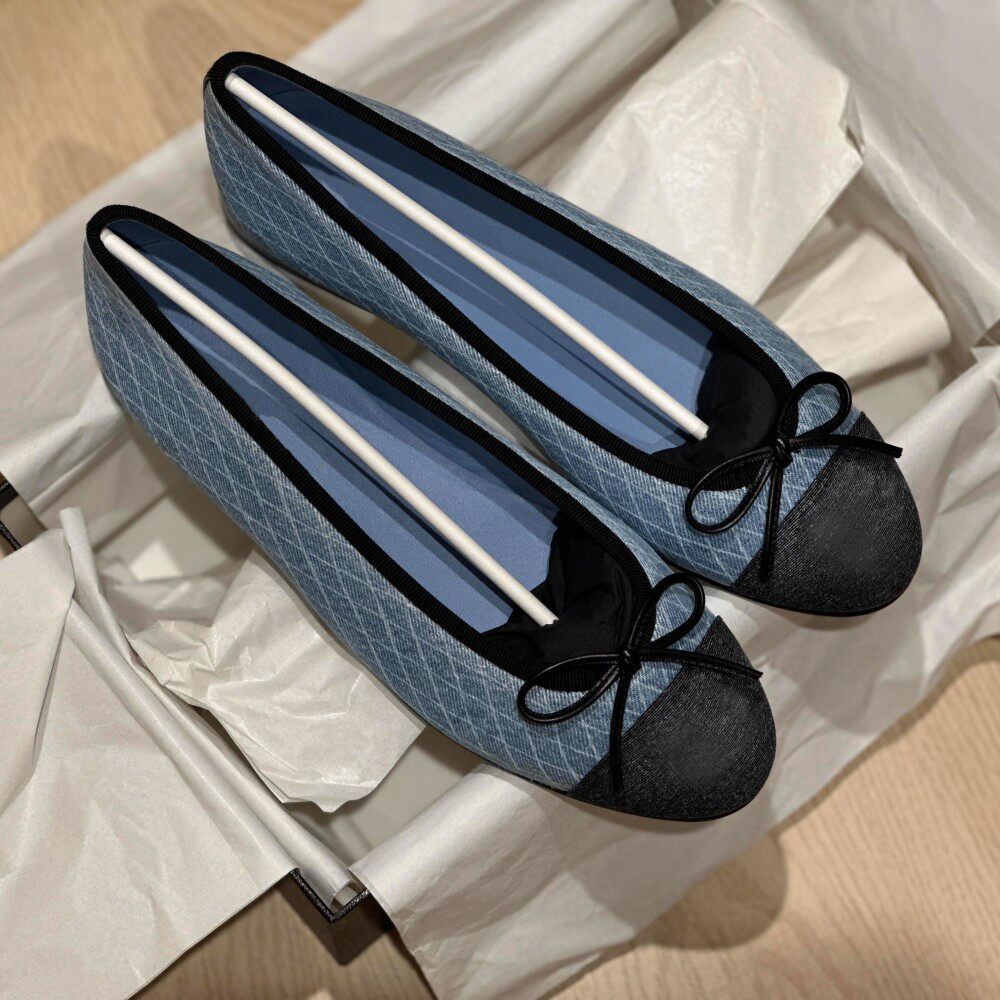 Damen Ballerinas mit elegantem Kontrast-Design und weichem Fußbett