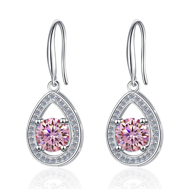 Damen Ohrhänger mit glänzendem Zirkonia und eleganter Tropfenform Shop Nory