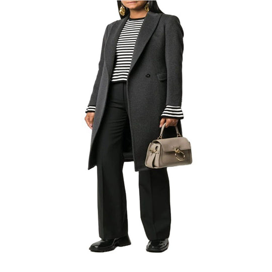 Damen Schlanker Tailoring-Longcoat mit Schalkragen, taillierter Nahtführung und verdeckter Knopfleiste Shop Nory