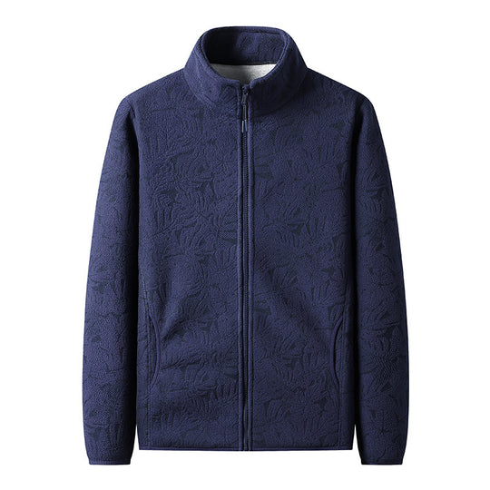 Damen Fleecejacke mit durchgehendem Reißverschluss und floraler Jacquard-Struktur Shop Nory