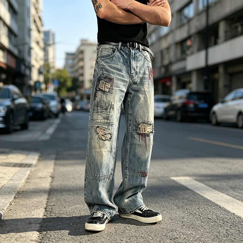 Herren lockere Denim-Jeans im Used-Look Shop Nory