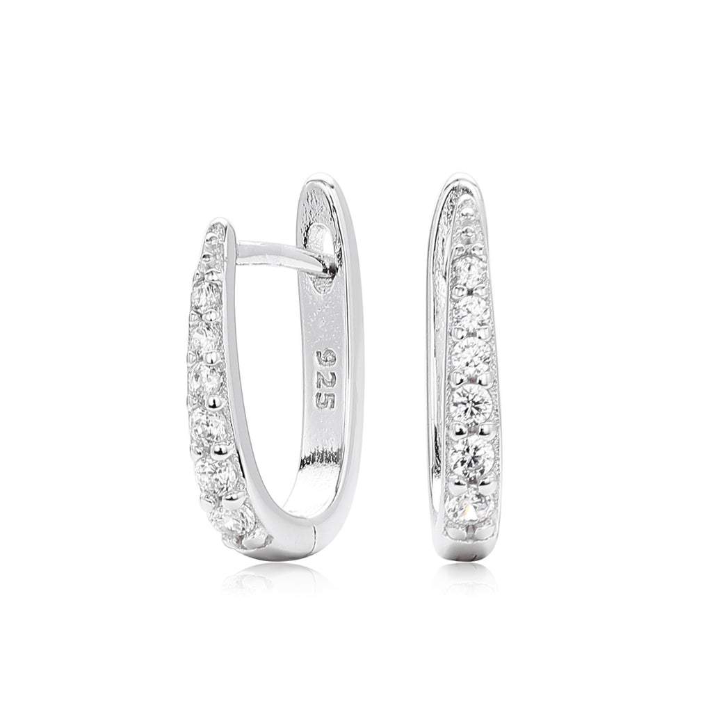Damen Ohrhänger mit funkelndem Zirkonbesatz aus hochwertigem 925 Sterlingsilber Shop Nory