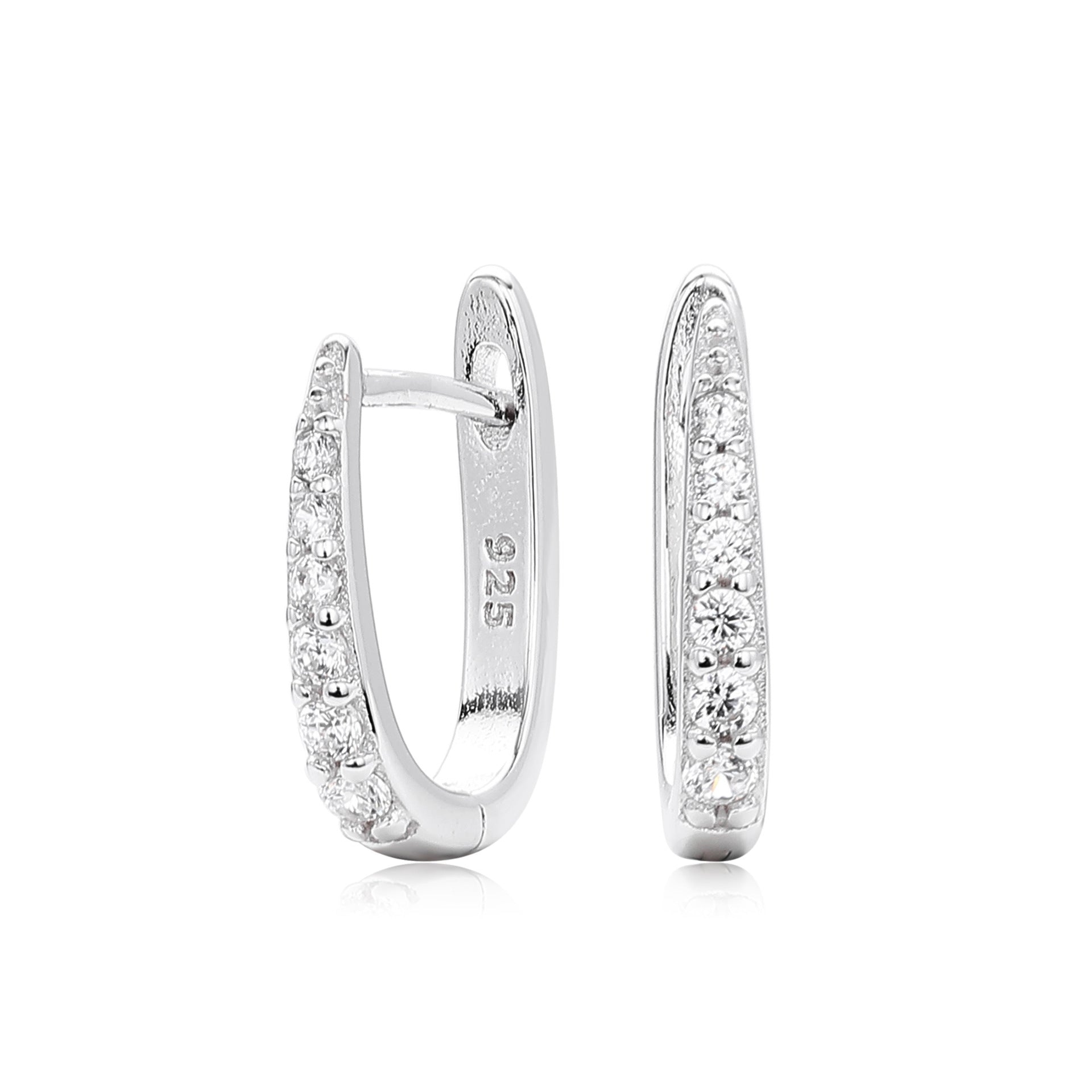 Damen Ohrhänger mit funkelndem Zirkonbesatz aus hochwertigem 925 Sterlingsilber Shop Nory