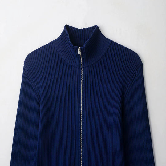 Damen Rippstrick-Cardigan mit Stehkragen und durchgehendem Reißverschluss Shop Nory