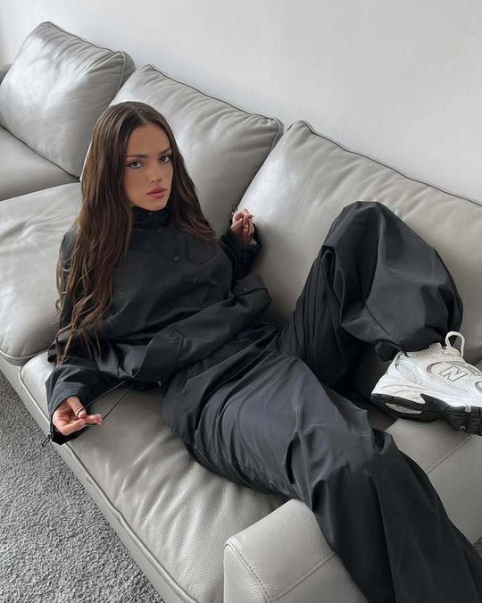 Damen Kurze Regenjacke Shopnory