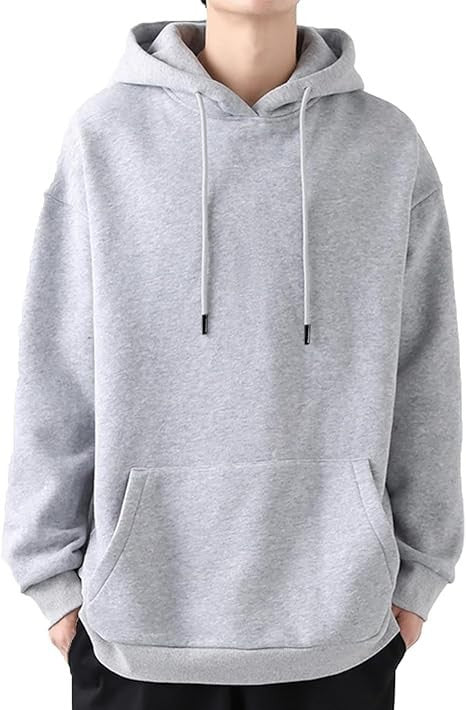 Herren nan lässiger Kapuzenpullover mit Kängurutasche, Tunnelzug und gerippten Bündchen Shop Nory