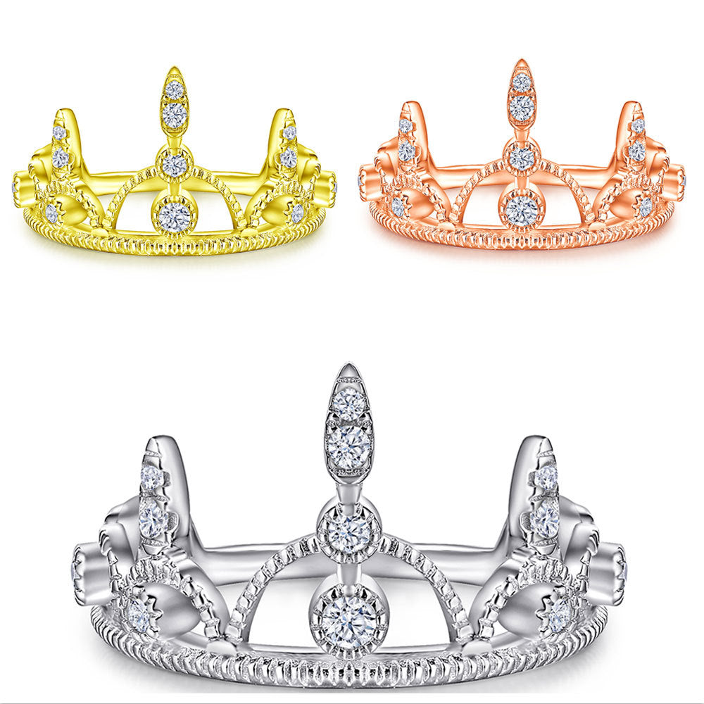 Damen Kranz-Ring mit funkelnden Zirkonia-Elementen Shop Nory
