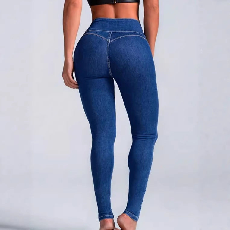 Damen Sculpting-High-Waist Skinny-Jeans mit V-förmigem Bund Shop Nory