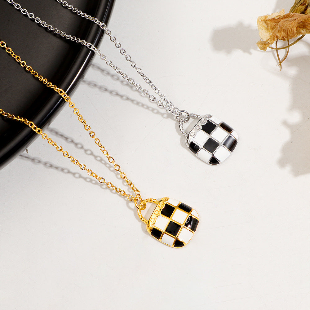 Damen Halskette mit originellem Anhänger im Retro-Stil Shop Nory