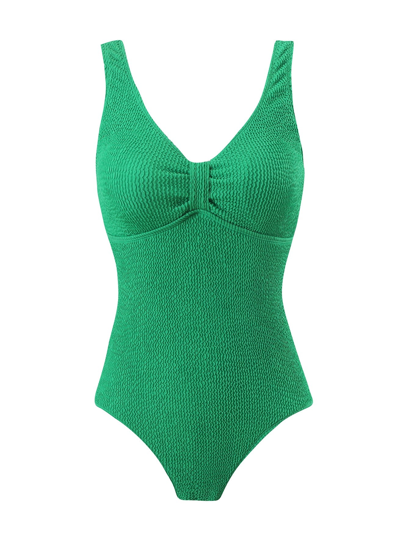 Damen Einteiliger Badeanzug mit raffinierten Rippstrick-Details