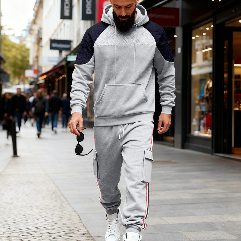 Herren nan zweiteiliges Utility-Freizeitset mit Kapuzenpullover und Cargo-Jogginghose Shop Nory