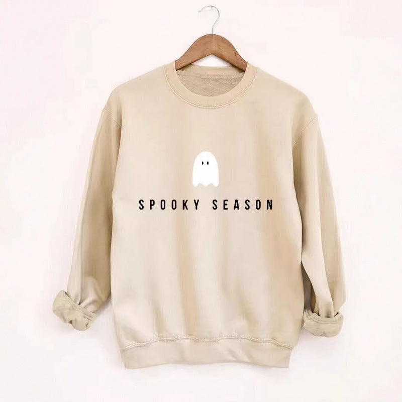 Unisex lässiges Halloween Sweatshirt mit Gespenst-Print und Oversize-Schnitt Shop Nory