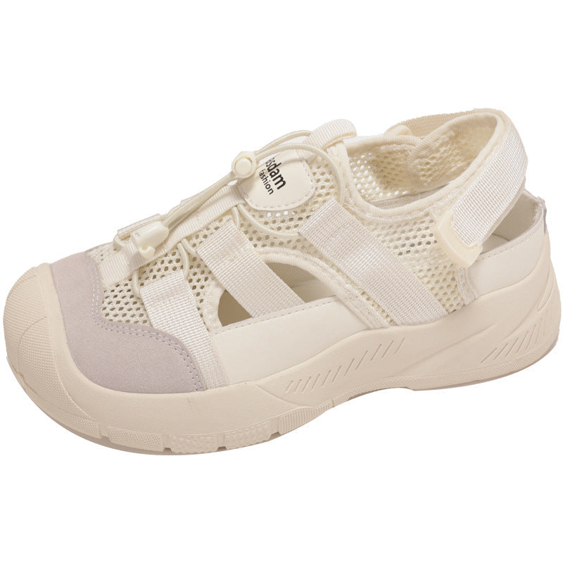 Damen Sportliche Sandalen mit atmungsaktiver Oberfläche und elastischem Schnürsystem
