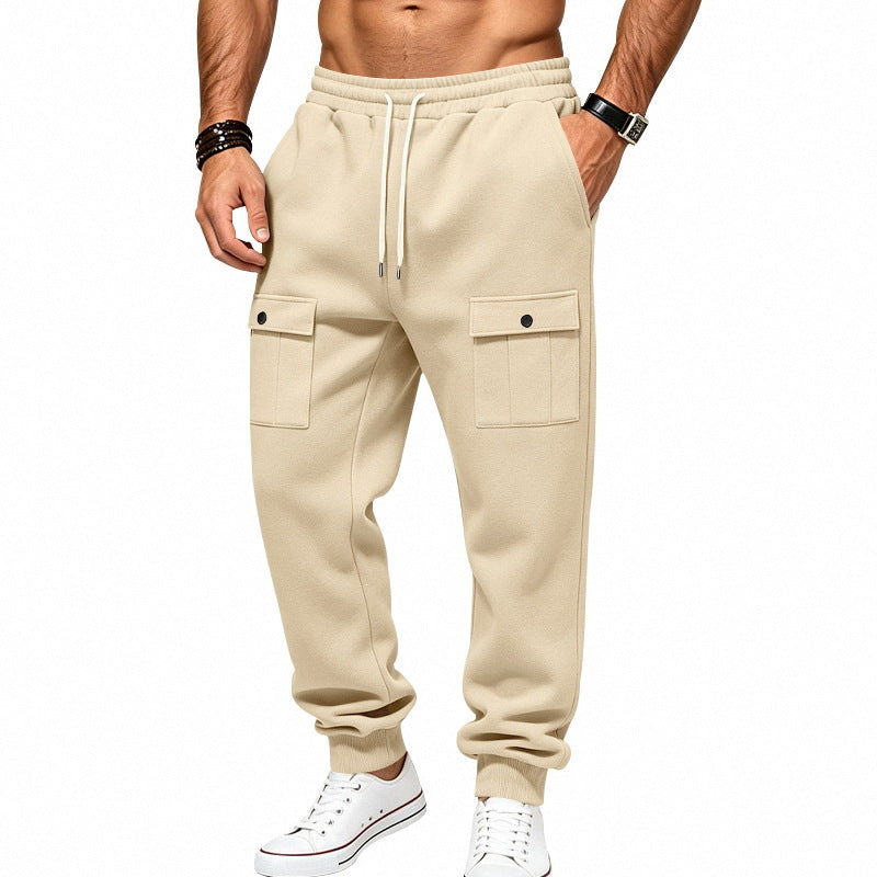 Herren Cargo-Jogginghose mit elastischem Bund und aufgesetzten Klappentaschen Shop Nory