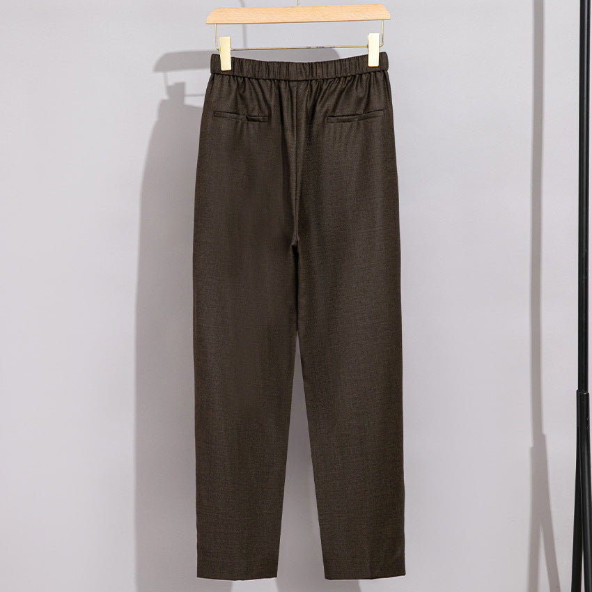 Damen Relaxed-Hose mit elastischem Bund, Tunnelzug und geradem Bein Shop Nory