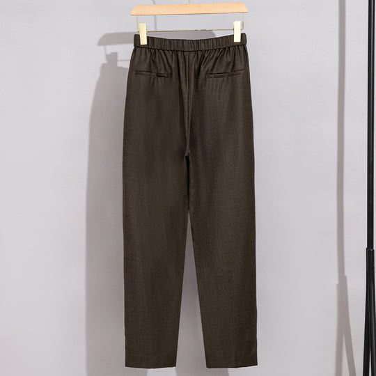 Damen Relaxed-Hose mit elastischem Bund, Tunnelzug und geradem Bein Shop Nory