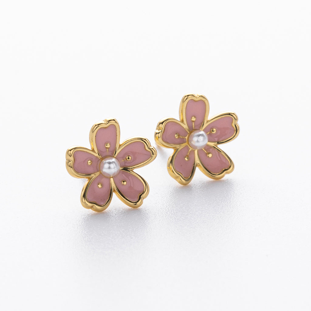 Damen Ohrstecker im floralen Design aus 925 Sterling Silber Shop Nory