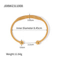 Damen Offenes Armreif mit elegantem Spiral-Design und Goldakzenten Shop Nory