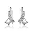 Damenohrringe mit elegantem gewundenem Design und funkelnden Zirkonia-Elementen Shop Nory